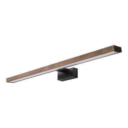 Brilagi - LED-vannitoa peegli valgustus WOODY MIRROR 3v1 LED/15W/230V 80 cm IP44 must/tamme-pähkel