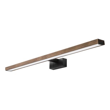 Brilagi - LED-vannitoa peegli valgustus WOODY MIRROR 3v1 LED/15W/230V 80 cm IP44 must/tamme-pähkel