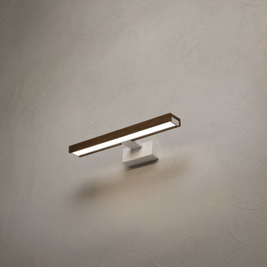 Brilagi - WOODY MIRROR 3-ühes LED-vannitoa peeglivalgusti, 8 W, 230 V, 40 cm, IP44, valge/tamm