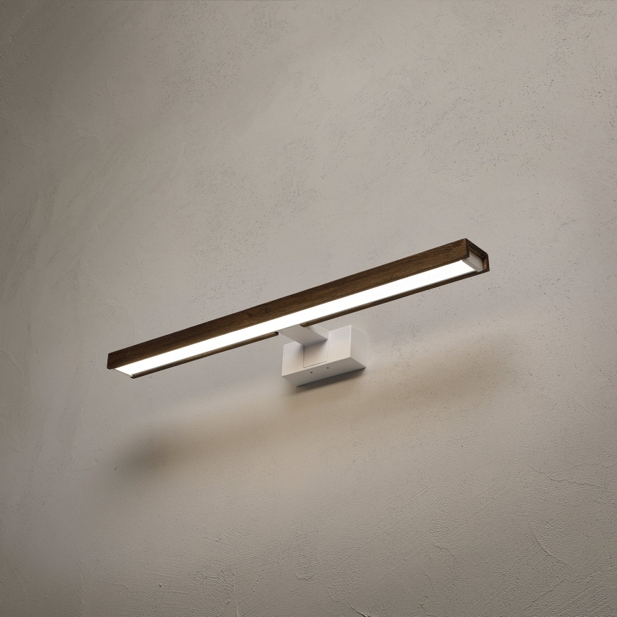 Brilagi - Vannitoa peegli LED-valgustus WOODY MIRROR 3v1 LED/12W/230V 60 cm IP44 valge/tamm/pähkel