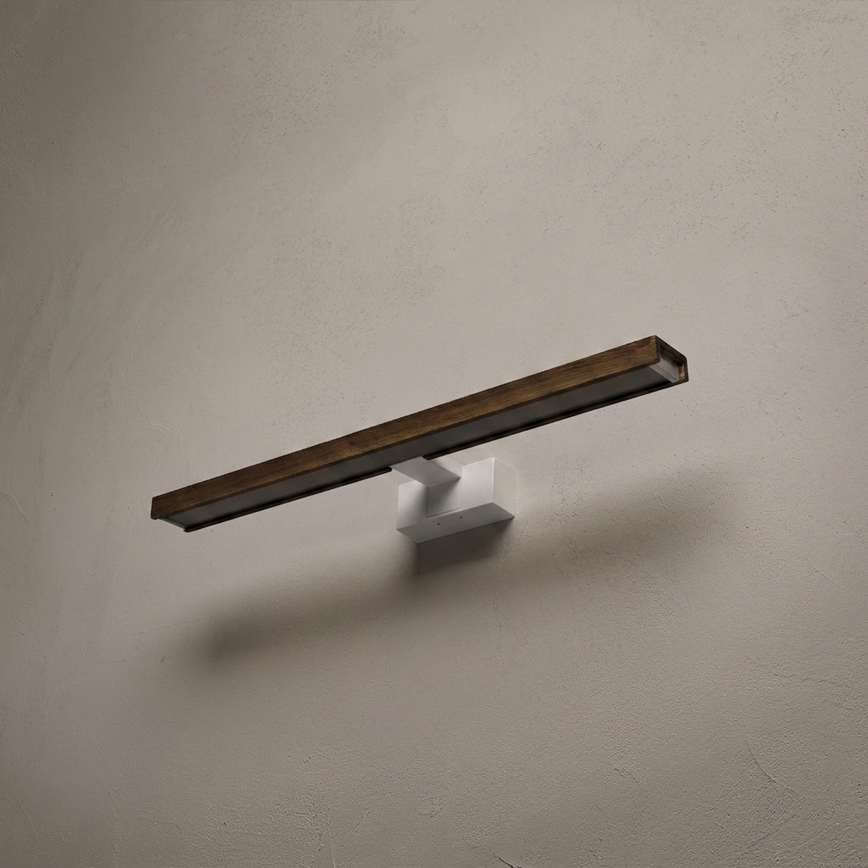 Brilagi - Vannitoa peegli LED-valgustus WOODY MIRROR 3v1 LED/12W/230V 60 cm IP44 valge/tamm/pähkel