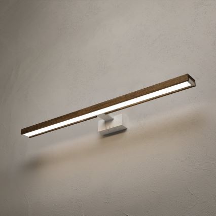 Brilagi - LED vannitoa peegli valgustus WOODY MIRROR 3-ühes LED/15W/230V 80 cm IP44 valge/tamm-pähkel