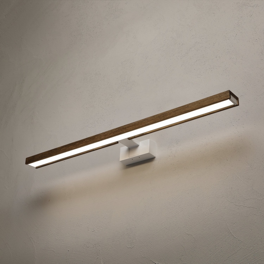 Brilagi - LED vannitoa peegli valgustus WOODY MIRROR 3-ühes LED/15W/230V 80 cm IP44 valge/tamm-pähkel