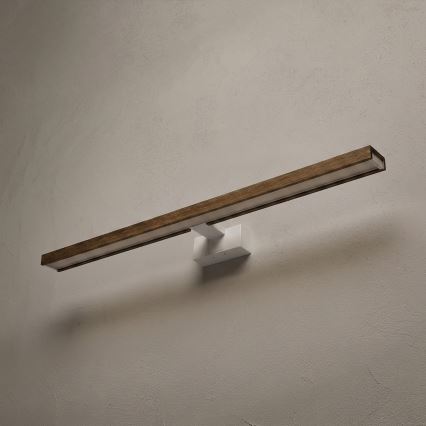 Brilagi - LED vannitoa peegli valgustus WOODY MIRROR 3-ühes LED/15W/230V 80 cm IP44 valge/tamm-pähkel