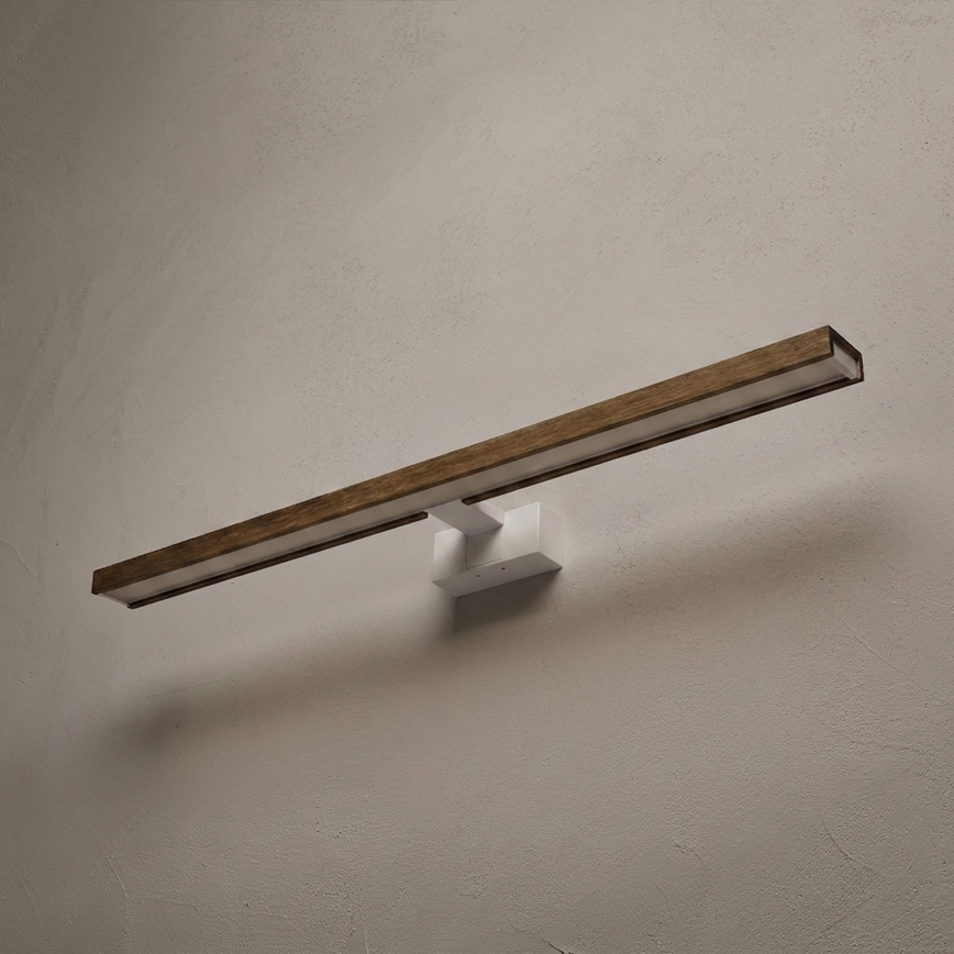 Brilagi - LED vannitoa peegli valgustus WOODY MIRROR 3-ühes LED/15W/230V 80 cm IP44 valge/tamm-pähkel