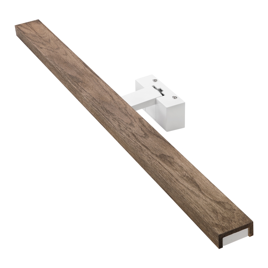 Brilagi - LED vannitoa peegli valgustus WOODY MIRROR 3-ühes LED/15W/230V 80 cm IP44 valge/tamm-pähkel