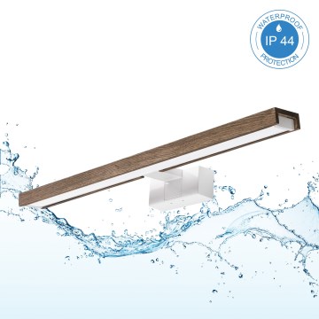 Brilagi - LED vannitoa peegli valgustus 3-ühes WOODY MIRROR 3v1 LED/12W/230V 60 cm IP44 valge/tamm pähkel