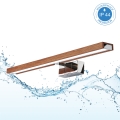 Brilagi - LED-vannitoa peegli valgustus 3-ühes WOODY MIRROR LED/12W/230V 60 cm IP44 läikiv kroom/tamm-kirsipuu
