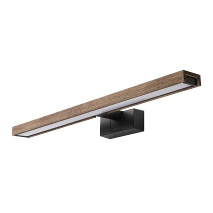 Brilagi - LED vannitoa peegli valgustus 3-ühes WOODY MIRROR LED/12W/230V IP44 must/tammepähkel