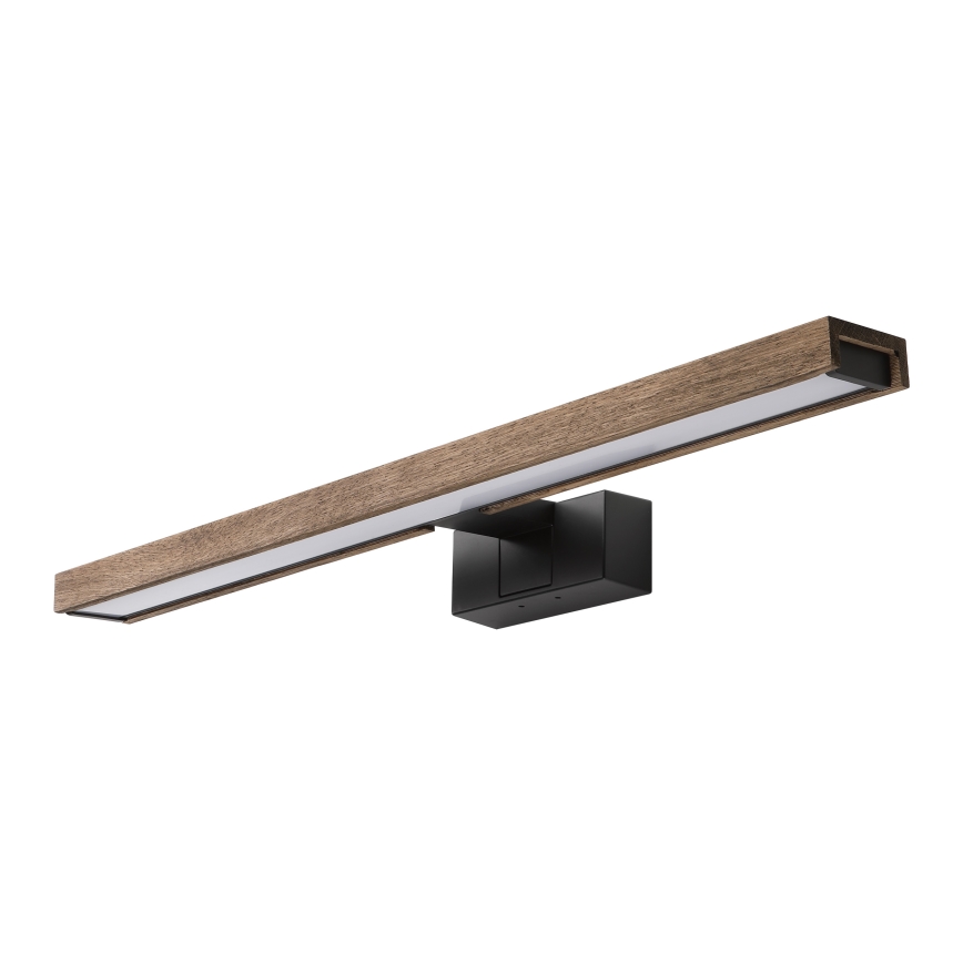 Brilagi - LED vannitoa peegli valgustus 3-ühes WOODY MIRROR LED/12W/230V IP44 must/tammepähkel