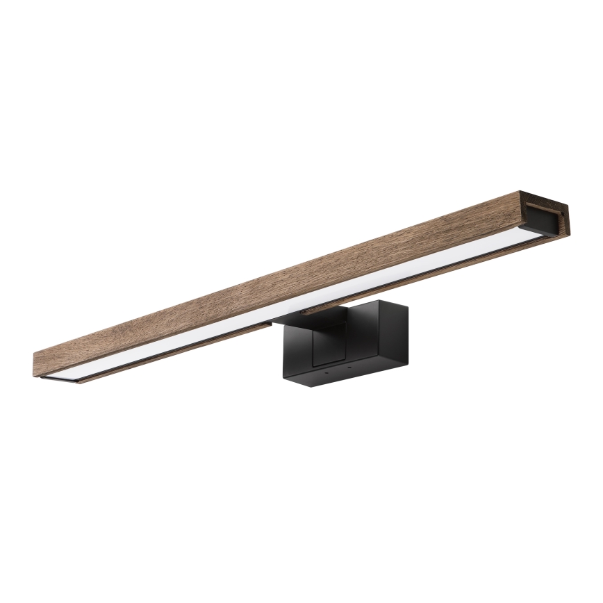 Brilagi - LED vannitoa peegli valgustus 3-ühes WOODY MIRROR LED/12W/230V IP44 must/tammepähkel