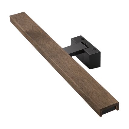 Brilagi - LED vannitoa peegli valgustus 3-ühes WOODY MIRROR LED/12W/230V IP44 must/tammepähkel