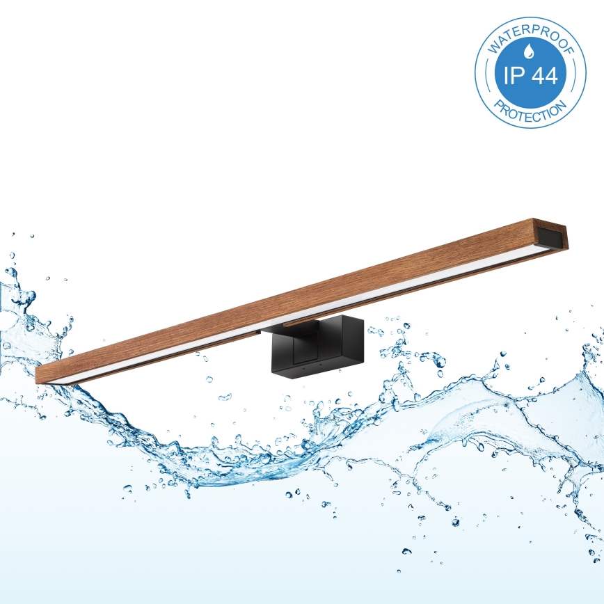 BRILAGI - LED-vannitoa peegli valgustus 3-ühes WOODY MIRROR LED/15W/230V 80 cm IP44 must/tamm-kirsipuu