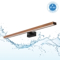 Brilagi - LED-vannitoa peegli valgustus 3-ühes WOODY MIRROR LED/15W/230V 80 cm IP44 must/tamm-kirsipuu