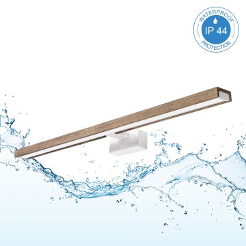 Brilagi - LED vannitoa peegli valgustus 3-ühes WOODY MIRROR LED/15W/230V 80 cm IP44 valge/tamm-pähkel