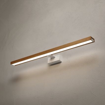 Brilagi - LED-vannitoa peegli valgustus 3-ühes WOODY MIRROR LED/15W/230V 80 cm IP44 valge/tamm