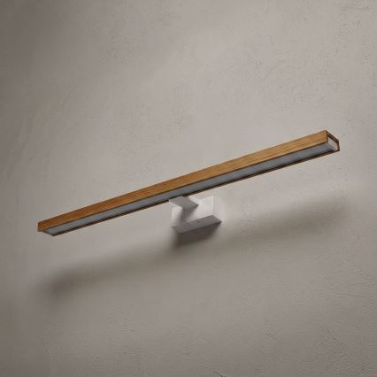 Brilagi - LED-vannitoa peegli valgustus 3-ühes WOODY MIRROR LED/15W/230V 80 cm IP44 valge/tamm