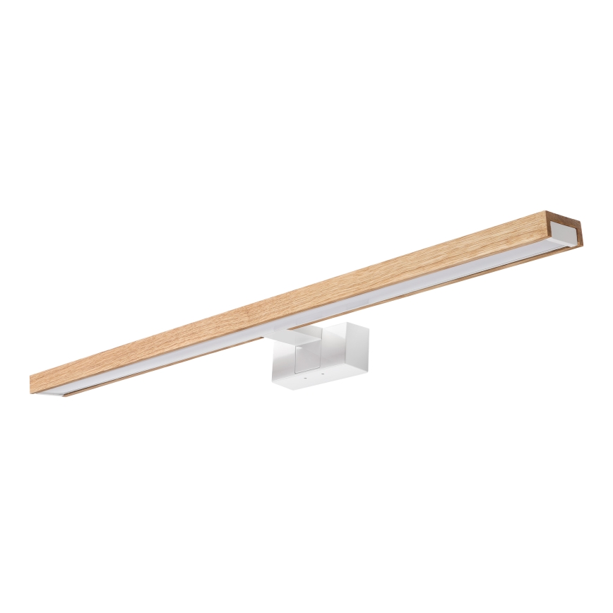 Brilagi - LED-vannitoa peegli valgustus 3-ühes WOODY MIRROR LED/15W/230V 80 cm IP44 valge/tamm