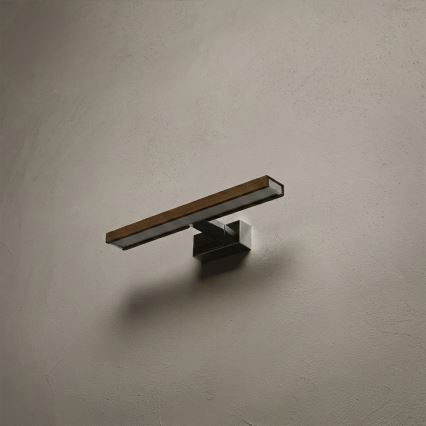 Brilagi - WOODY MIRROR 3-ühes LED-vannitoa peegli valgusti LED/8W/230V 40 cm IP44 läikiv kroom/tamm/pähkel