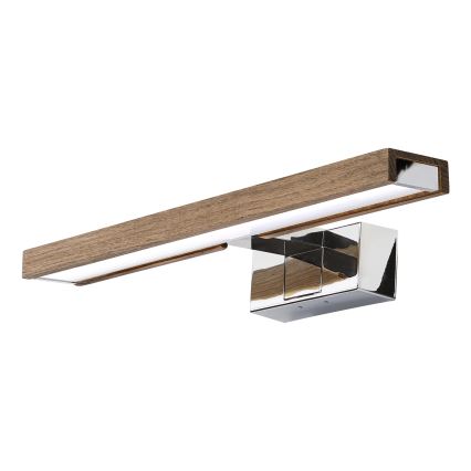 Brilagi - WOODY MIRROR 3-ühes LED-vannitoa peegli valgusti LED/8W/230V 40 cm IP44 läikiv kroom/tamm/pähkel