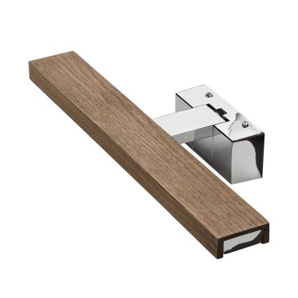 Brilagi - WOODY MIRROR 3-ühes LED-vannitoa peegli valgusti LED/8W/230V 40 cm IP44 läikiv kroom/tamm/pähkel