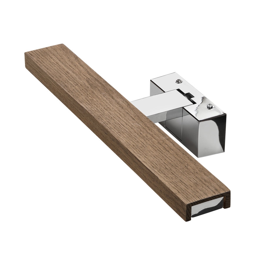 Brilagi - WOODY MIRROR 3-ühes LED-vannitoa peegli valgusti LED/8W/230V 40 cm IP44 läikiv kroom/tamm/pähkel