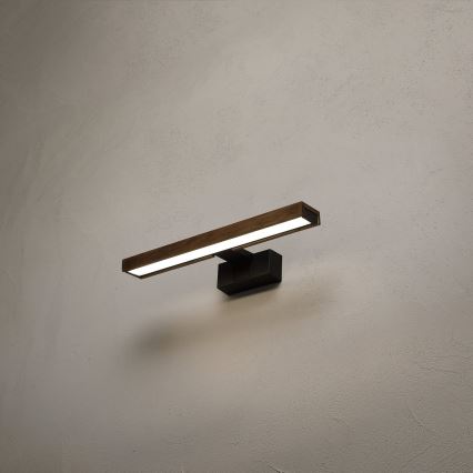 Brilagi - LED vannitoapeegli valgusti 3-ühes WOODY MIRROR LED/8W/230V 40 cm IP44 must/tamm pähkel