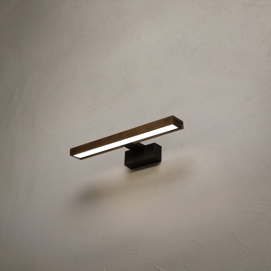 Brilagi - LED vannitoapeegli valgusti 3-ühes WOODY MIRROR LED/8W/230V 40 cm IP44 must/tamm pähkel