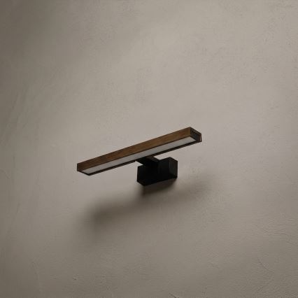 Brilagi - LED vannitoapeegli valgusti 3-ühes WOODY MIRROR LED/8W/230V 40 cm IP44 must/tamm pähkel
