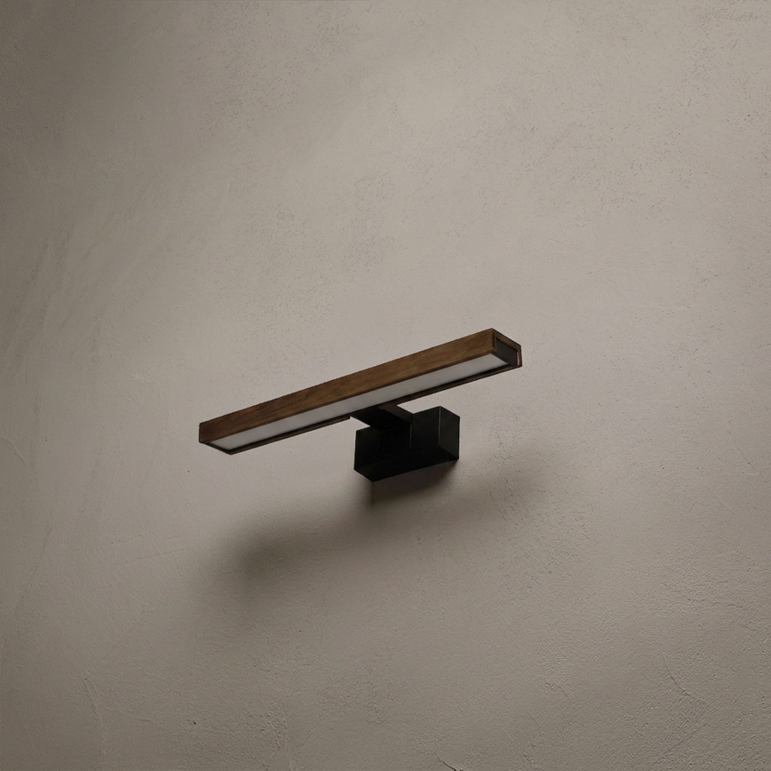Brilagi - LED vannitoapeegli valgusti 3-ühes WOODY MIRROR LED/8W/230V 40 cm IP44 must/tamm pähkel