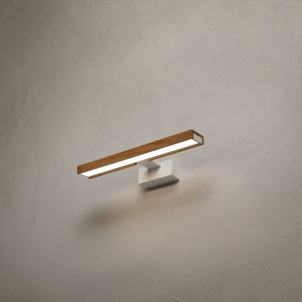 Brilagi - WOODY MIRROR 3-ühes LED-vannitoa peegli valgustus LED/8W/230V 40 cm IP44 valge/tamm