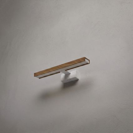Brilagi - WOODY MIRROR 3-ühes LED-vannitoa peegli valgustus LED/8W/230V 40 cm IP44 valge/tamm