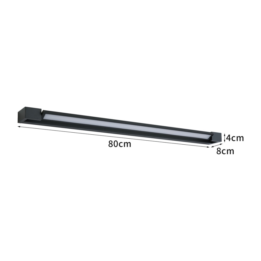 BRILAGI - LED vannitoa peegli valgusti AQUA LINE LED/20W/230V 80 cm IP44 must CRI 90