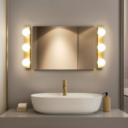 Brilagi - LED-vannitoa peegli valgusti HOLLYWOOD 3xLED/3W/230V 39 cm IP44 kuldne