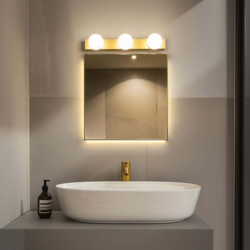 Brilagi - LED-vannitoa peegli valgusti HOLLYWOOD 3xLED/3W/230V 39 cm IP44 kuldne