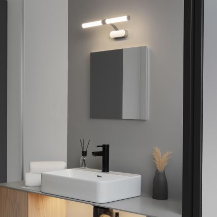 Brilagi - TUBEO 2-ühes LED-vannitoapeegli valgustus, LED/6W/230V, 40 cm, IP44, hõbedane