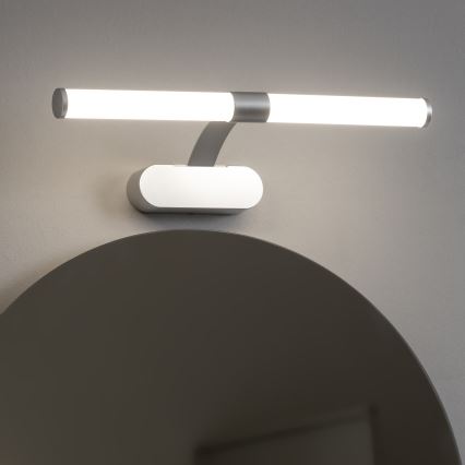 Brilagi - TUBEO 2-ühes LED-vannitoapeegli valgustus, LED/6W/230V, 40 cm, IP44, hõbedane