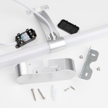 Brilagi - TUBEO 2-ühes LED-vannitoapeegli valgustus, LED/6W/230V, 40 cm, IP44, hõbedane
