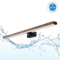 Brilagi - LED-vannitoa peegli valgustus WOODY MIRROR 3v1 LED/15W/230V 80 cm IP44 must/tamme-pähkel