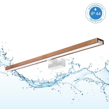 Brilagi - LED-vannitoa peegli valgustus WOODY MIRROR 3v1 LED/15W/230V 80 cm IP44 valge/tamm-kirsipuu
