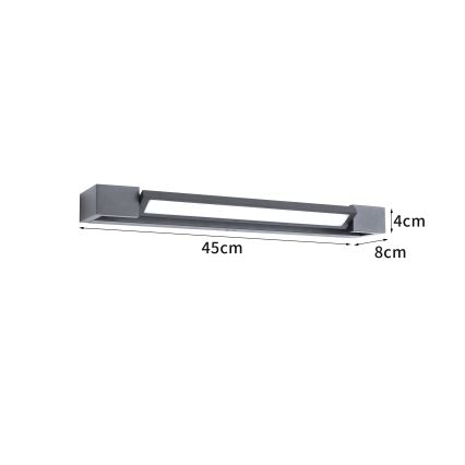 Brilagi - AQUA LINE LED-vannitoa peeglivalgusti, 12 W, 230 V, 45 cm, IP44, antratsiit