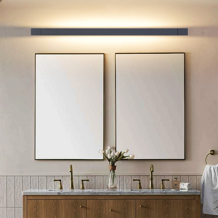 Brilagi - LED-vannitoa peegli valgustus AQUA LINE LED/36W/230V 120 cm IP44 must CRI 90