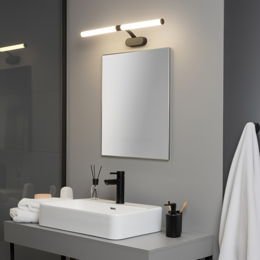 Brilagi - LED-vannitoa peegli valgusti 2-ühes TUBEO LED/8W/230V 60 cm IP44 must