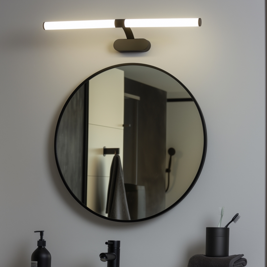 Brilagi - LED-vannitoa peegli valgusti 2-ühes TUBEO LED/8W/230V 60 cm IP44 must