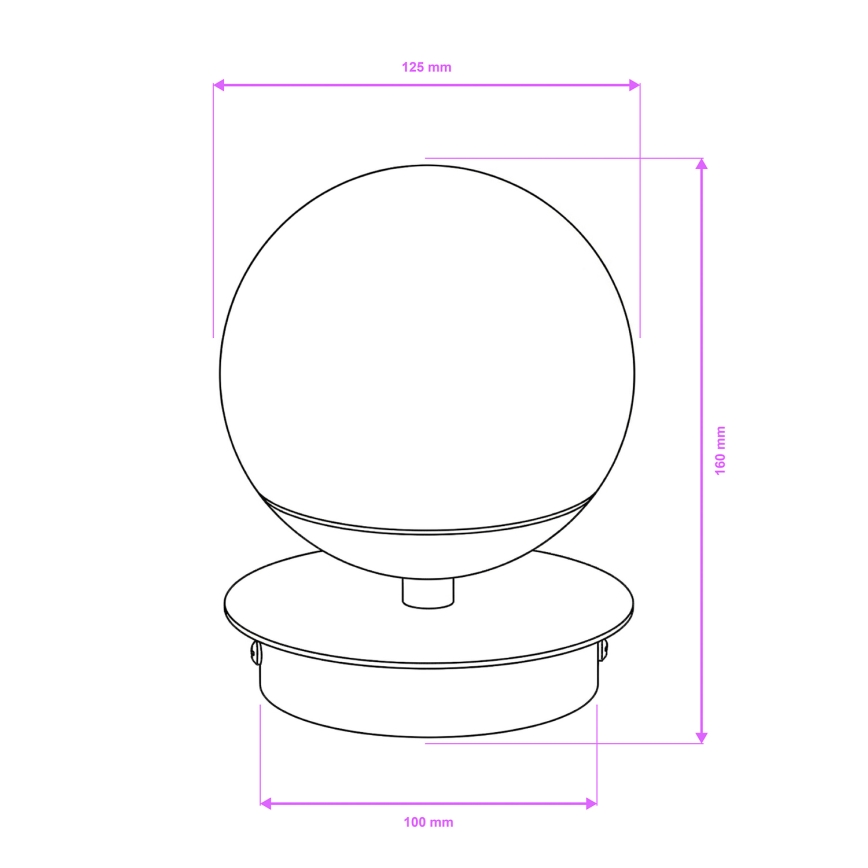 Brilagi - LED-vannitoa seinavalgusti BALL LED/6W/230V 3000/4000/6500K IP44 kuldne
