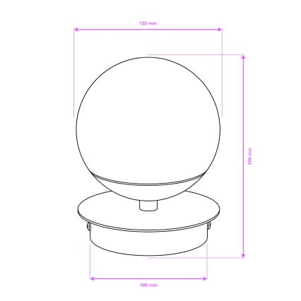 Brilagi - Vannitoa LED-seinavalgusti BALL LED/6W/230V 3000/4000/6500K IP44 must