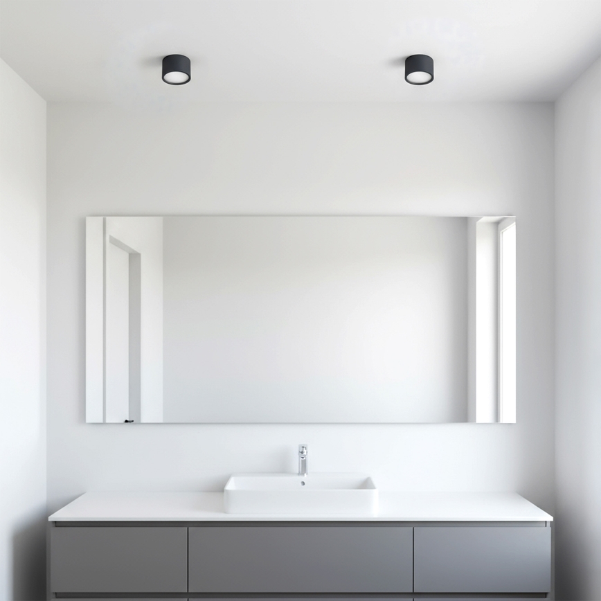 BRILAGI - LED Vannitoa spotvalgusti SMOOTH 1xGX53/15W/230V 60x82 mm must IP54