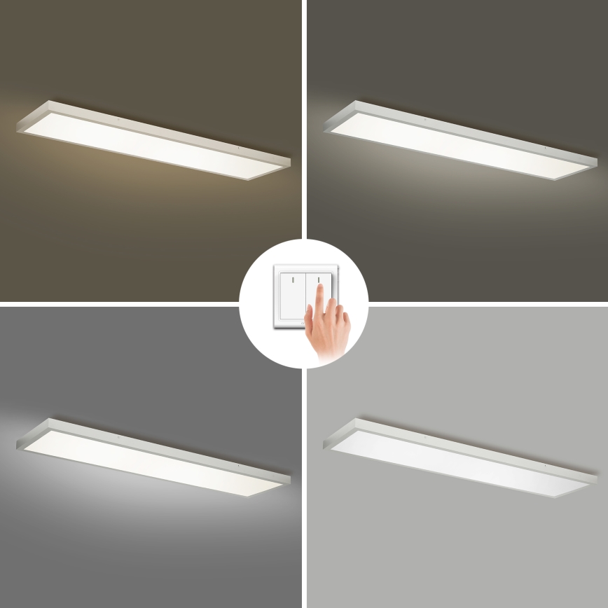 Brilagi - LED-vannitoa laevalgusti FRAME LED/50W/230V 3000/4000/6000K 120x30 cm IP44 hõbedane