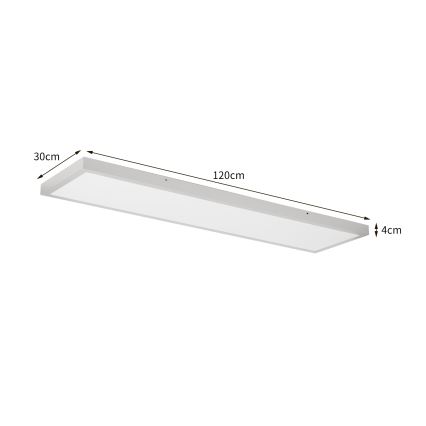 Brilagi - LED-vannitoa laevalgusti FRAME LED/50W/230V 3000/4000/6000K 120x30 cm IP44 hõbedane