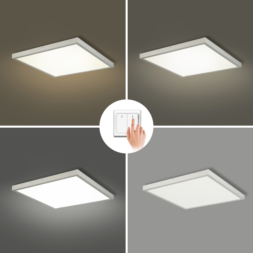 Brilagi - LED vannitoa laelamp FRAME LED/50W/230V 3000/4000/6000K 60x60 cm IP44 hõbedane